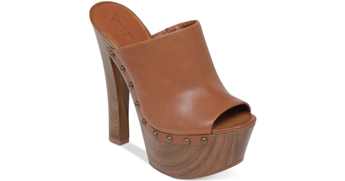 المربي مثل مرارة مر lyst jessica simpson declan mega platform slide on mules  in brown - porkafellas.com