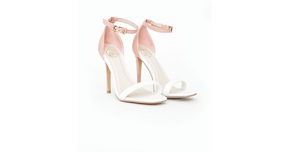 snake print strappy heels