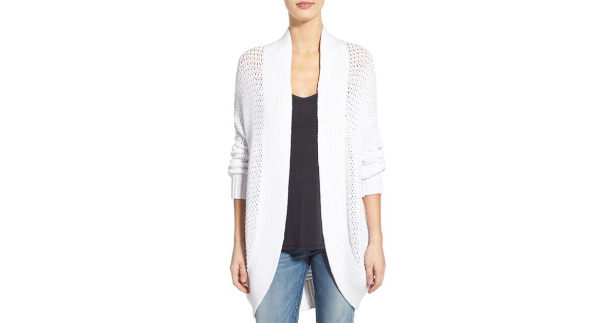 white cocoon cardigan