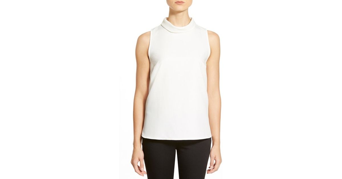mock cowl neck top