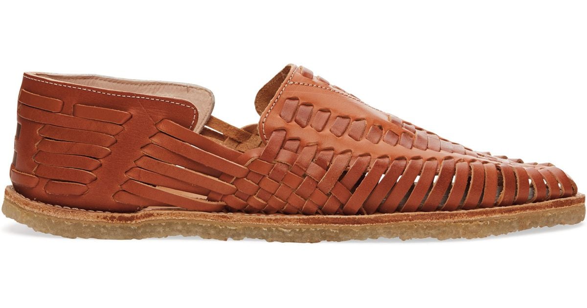 toms cognac leather huarache sandal