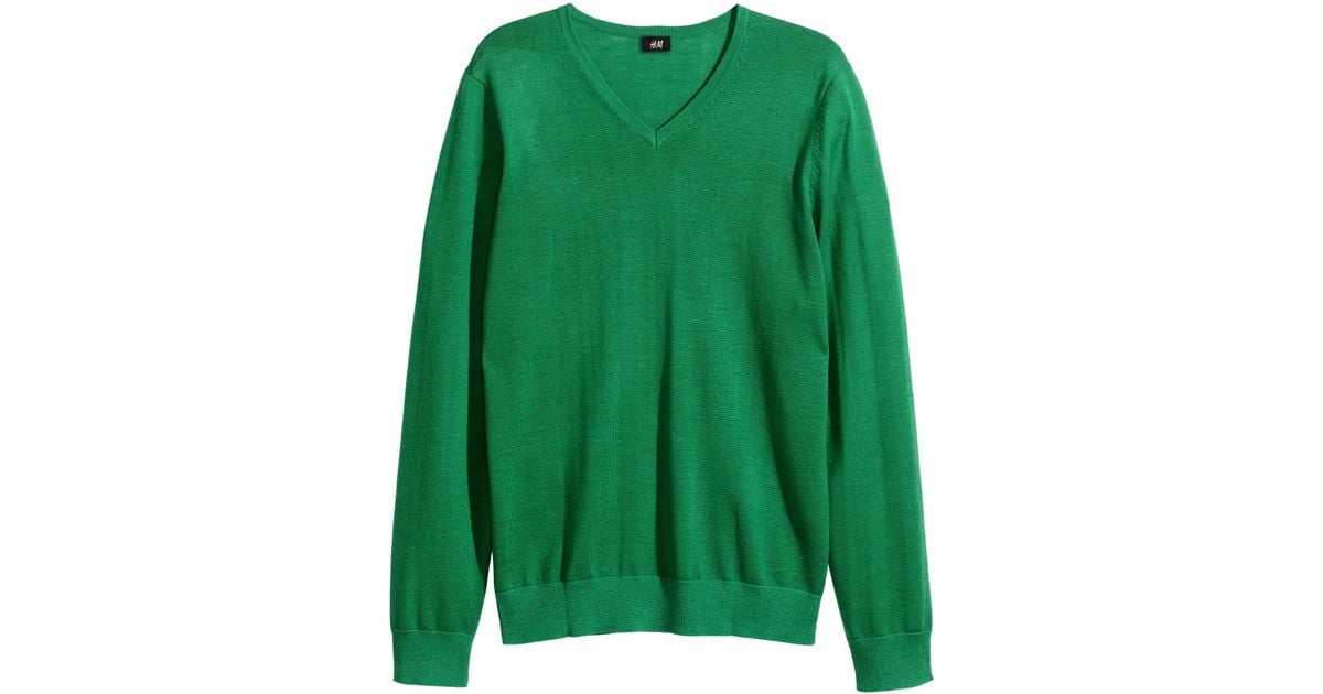 green merino wool sweater