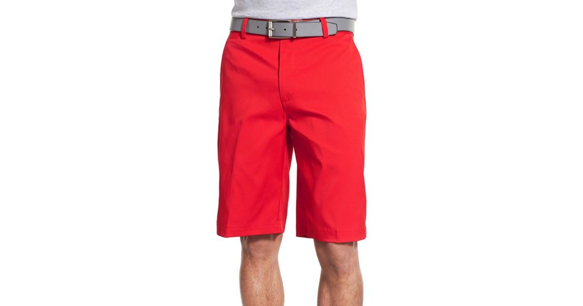 Nike Flat Front Golf Shorts in University Red/ University Red (Red) for