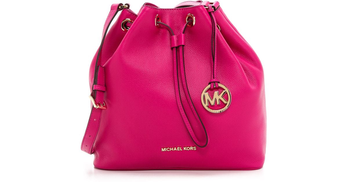MICHAEL Michael Kors Jules Large Bag Fuschia in Pink | Lyst