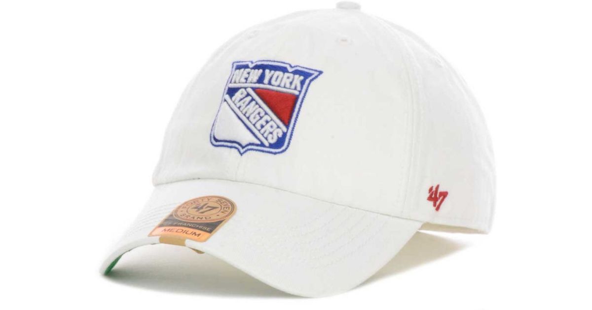 white new york rangers hat