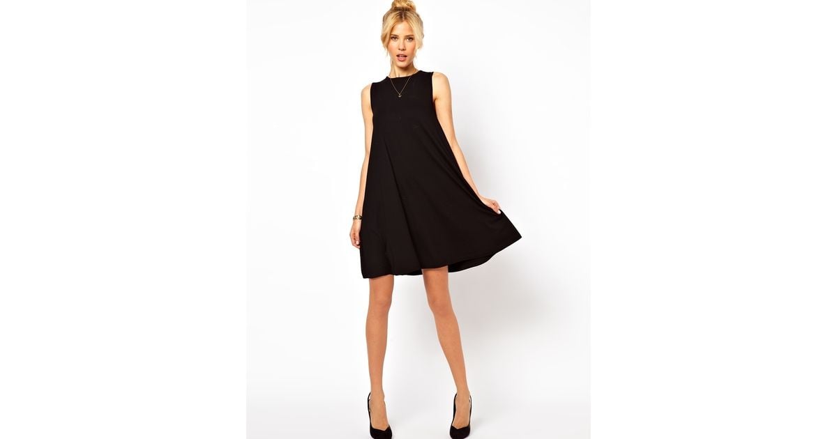 ASOS Sleeveless Swing Dress in Black Lyst Canada
