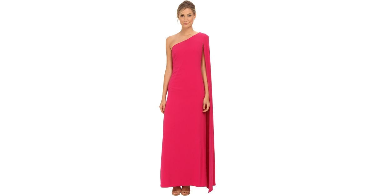 hot pink cape dress