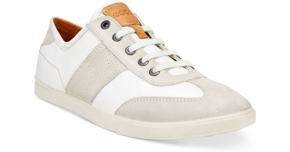 Ecco Leather Men's Collin Retro Sneakers in Gray for Men - Lyst