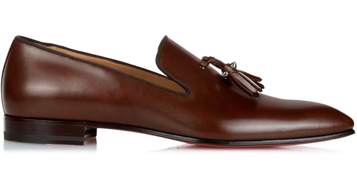 Christian Louboutin Dandelion Leather Loafers in Brown for Men Lyst