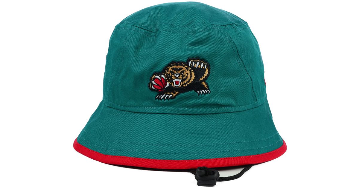 KTZ Vancouver Grizzlies Hardwood Classics Basic Tipped Bucket Hat in