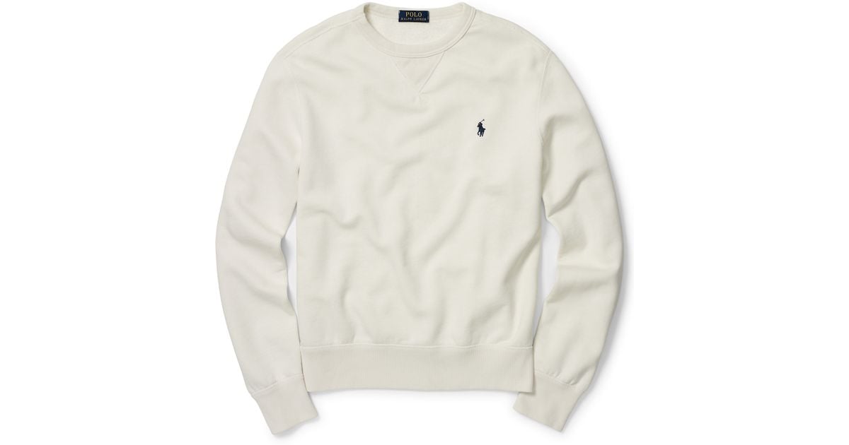 Polo Ralph Lauren Cotton-blend-fleece Sweatshirt in Natural for Men - Lyst
