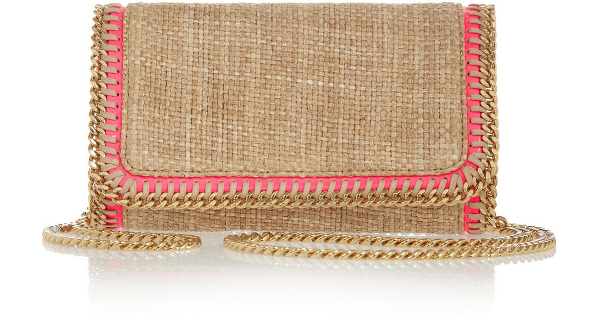 stella mccartney raffia tote bag