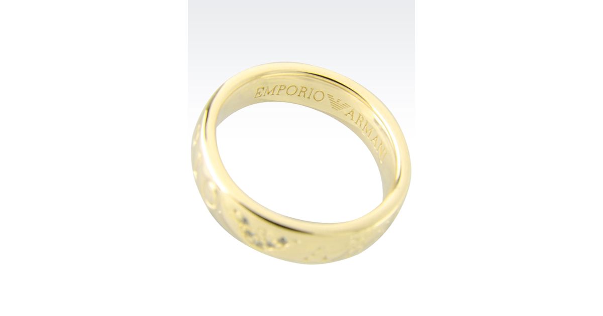 Emporio Armani Ring in Gold (Metallic) for Men - Lyst