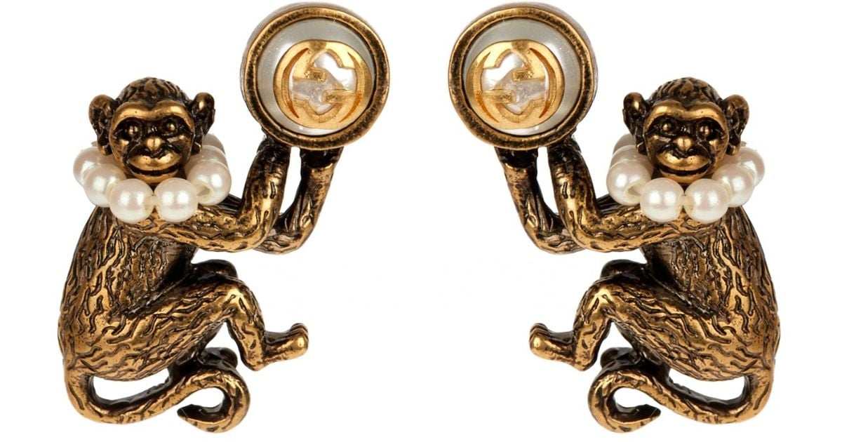 Gucci monkey best sale earrings