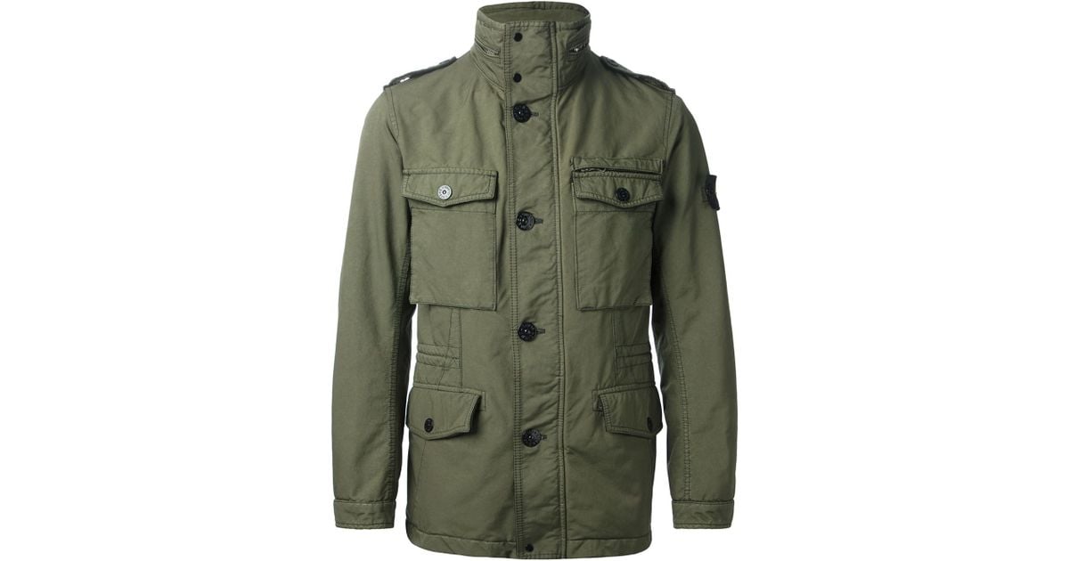 Stone Island Military Jacket in Green for Men Lyst UK
