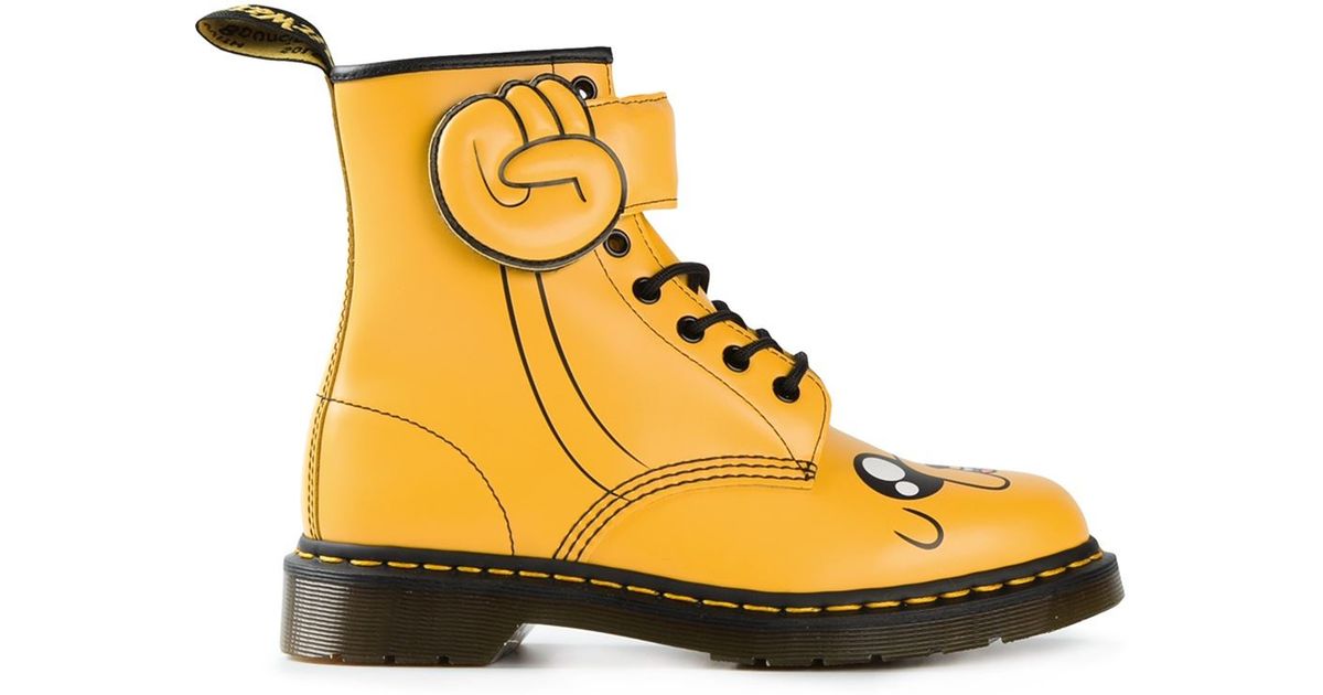 Dr. Martens Leather Adventure Time X Dr.martens 'jake' Boots in Yellow &  Orange (Yellow) | Lyst