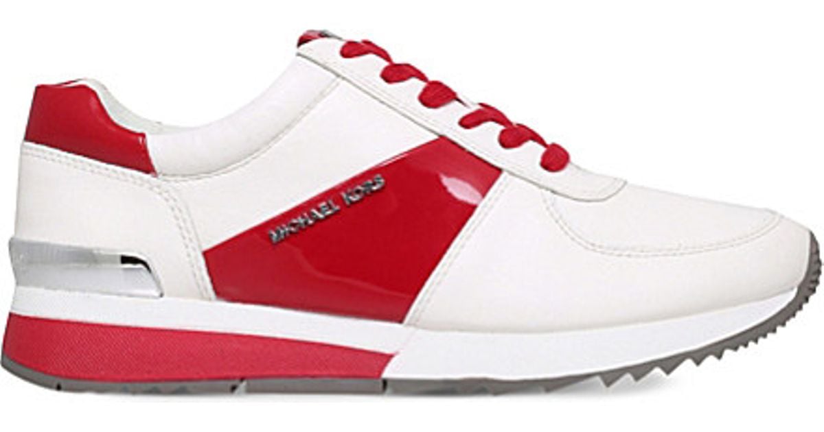 michael kors red tennis shoes