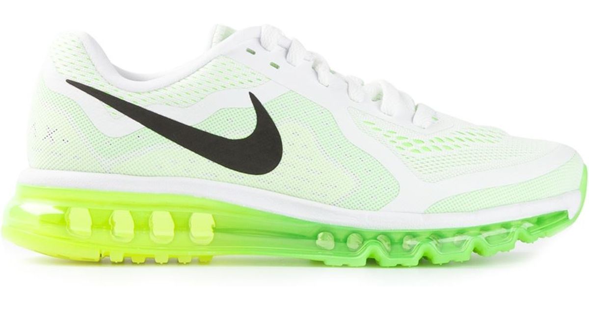 Nike 'Air Max 2014' Neon Sole Sneakers in White for Men | Lyst