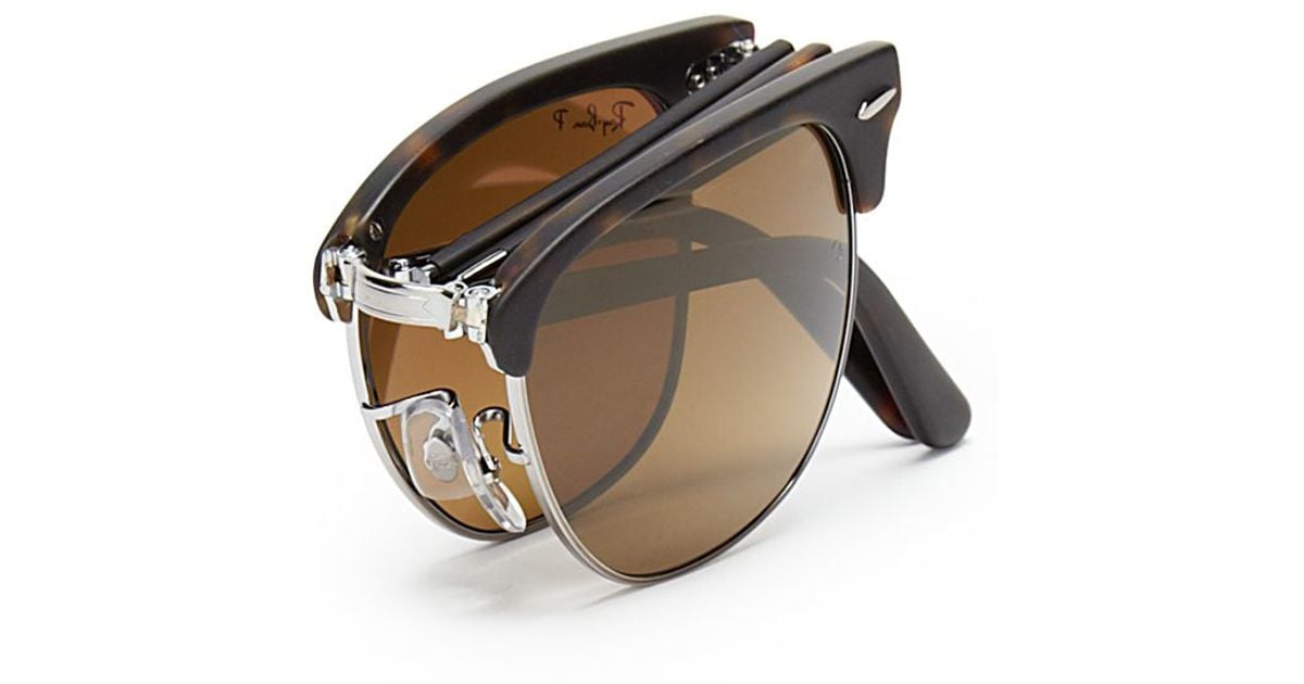 ray ban clubmaster folding polarized