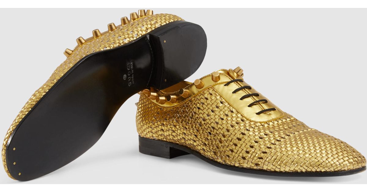 golden gucci shoes