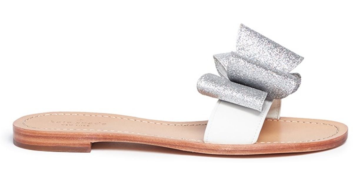 bikini bow slide sandals