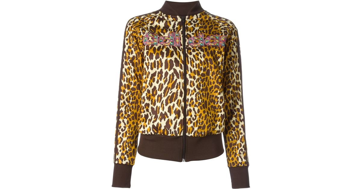 adidas Originals Jeremy Scott X Leopard-Print Jacket in Natural | Lyst UK