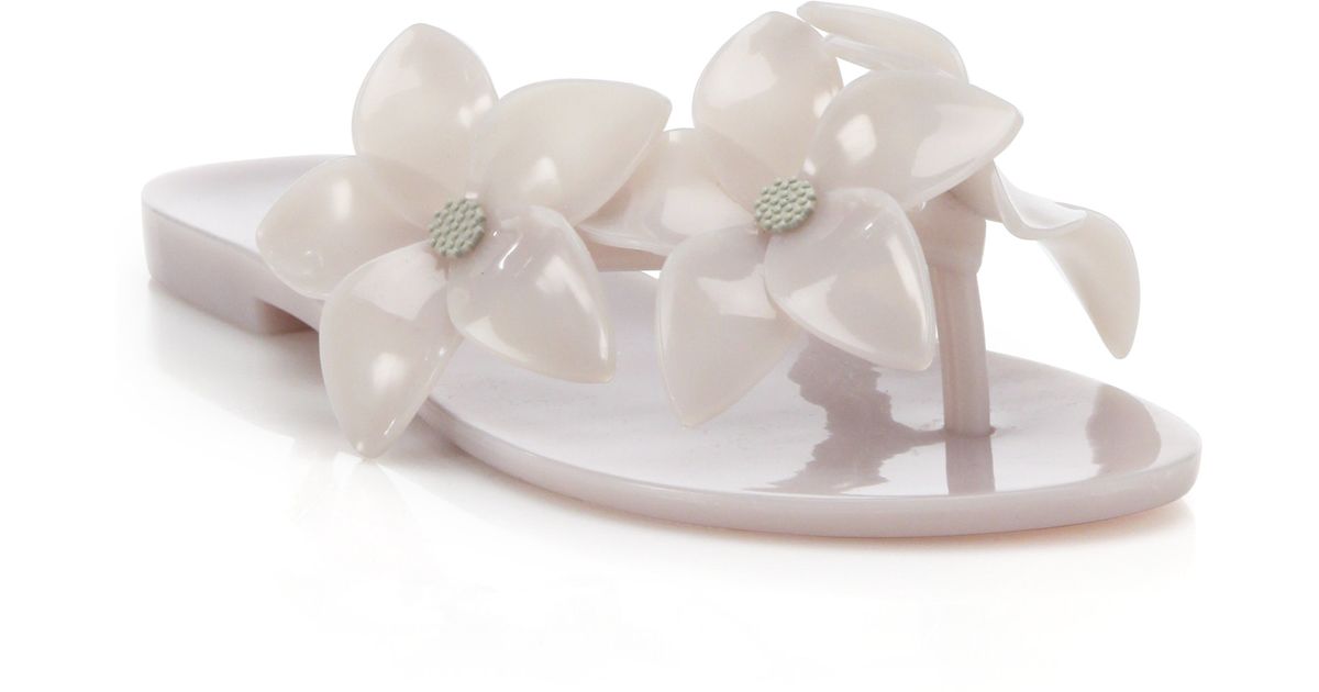 melissa flower flip flops