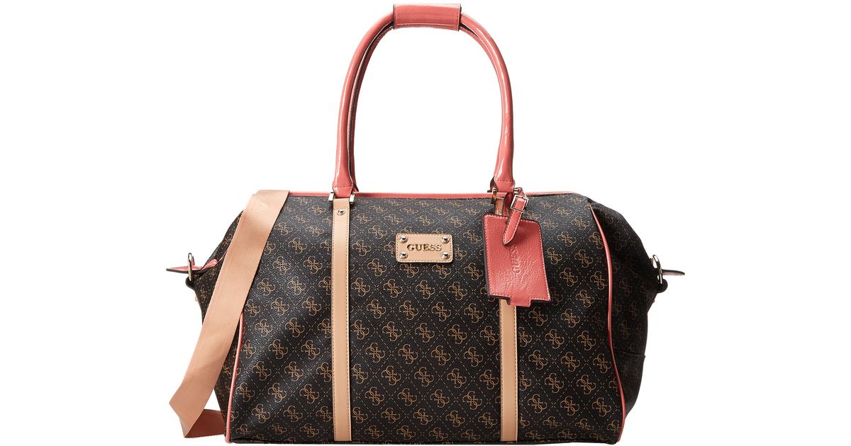Lyst Guess Logo Affair Doctor Tote Bag In Brown