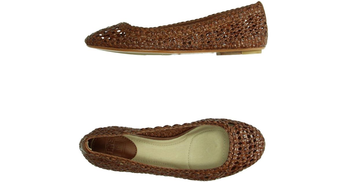 frye flat shoes frye ballet flats in brown lyst frye flat shoes frye ballet flats in brown lyst