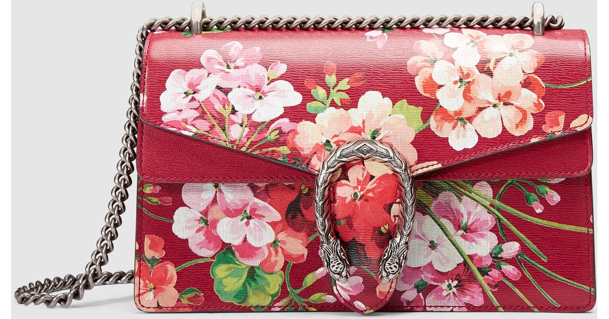 Gucci Dionysus Blooms Shoulder Bag in Red (blooms leather) Lyst