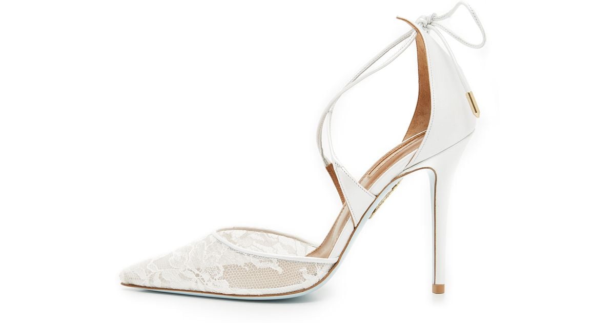 Aquazzura Lace Matilde Bridal Pumps 