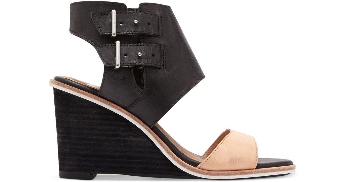 dolce vita black wedge sandals