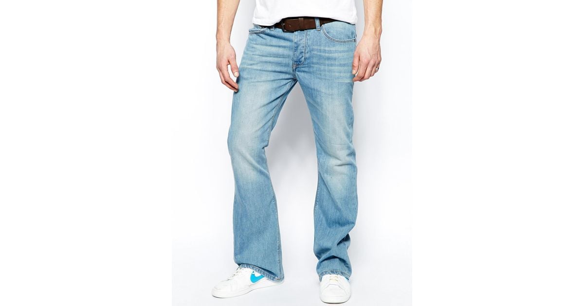 ASOS Flare Jeans in Light Wash in Blue for Men Lyst