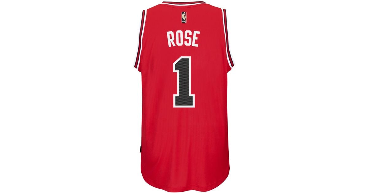 derrick rose bulls jersey red