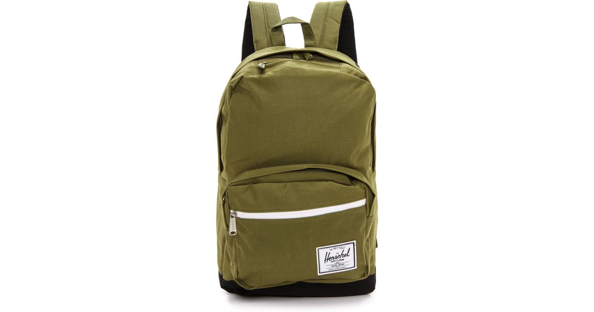 herschel army green backpack