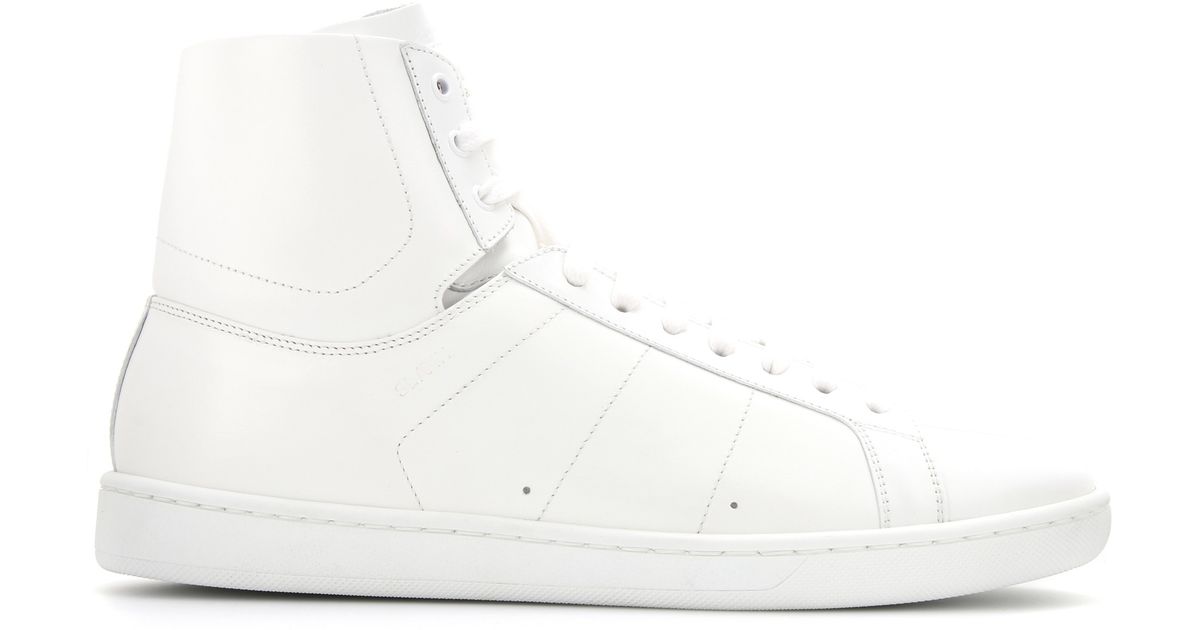 saint laurent white high tops