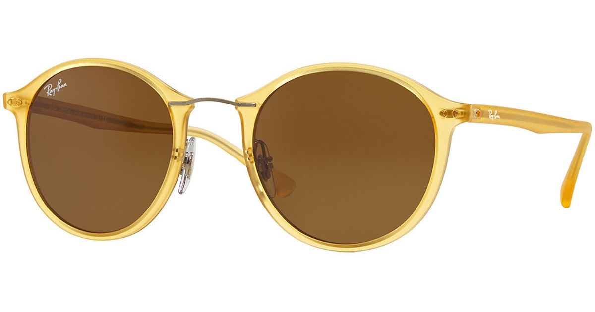Lyst RayBan Men's Classic Round Sunglasses in Yellow