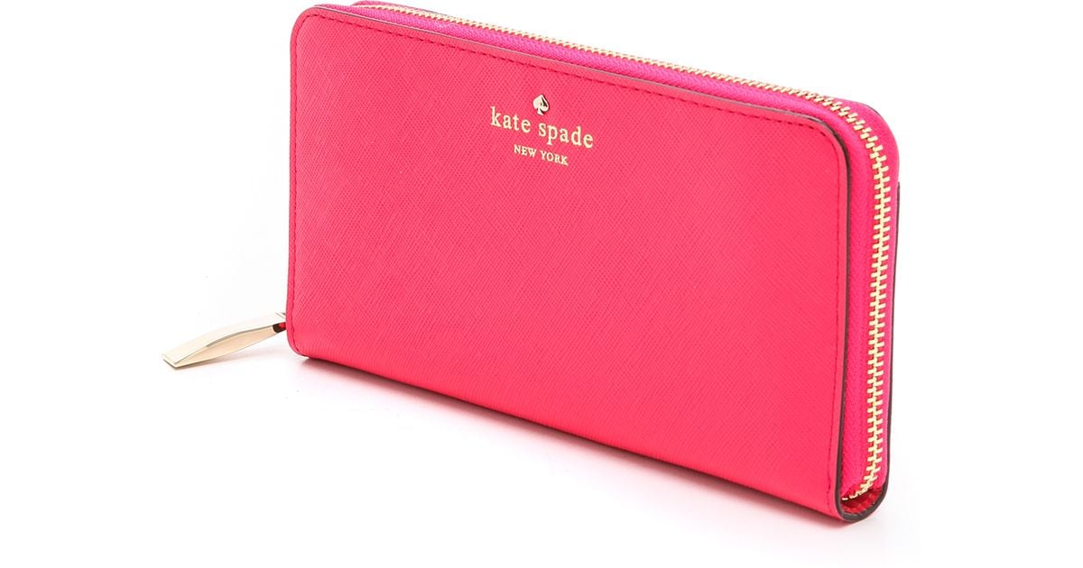 Kate Spade Lacey Continental Wallet in Red - Lyst