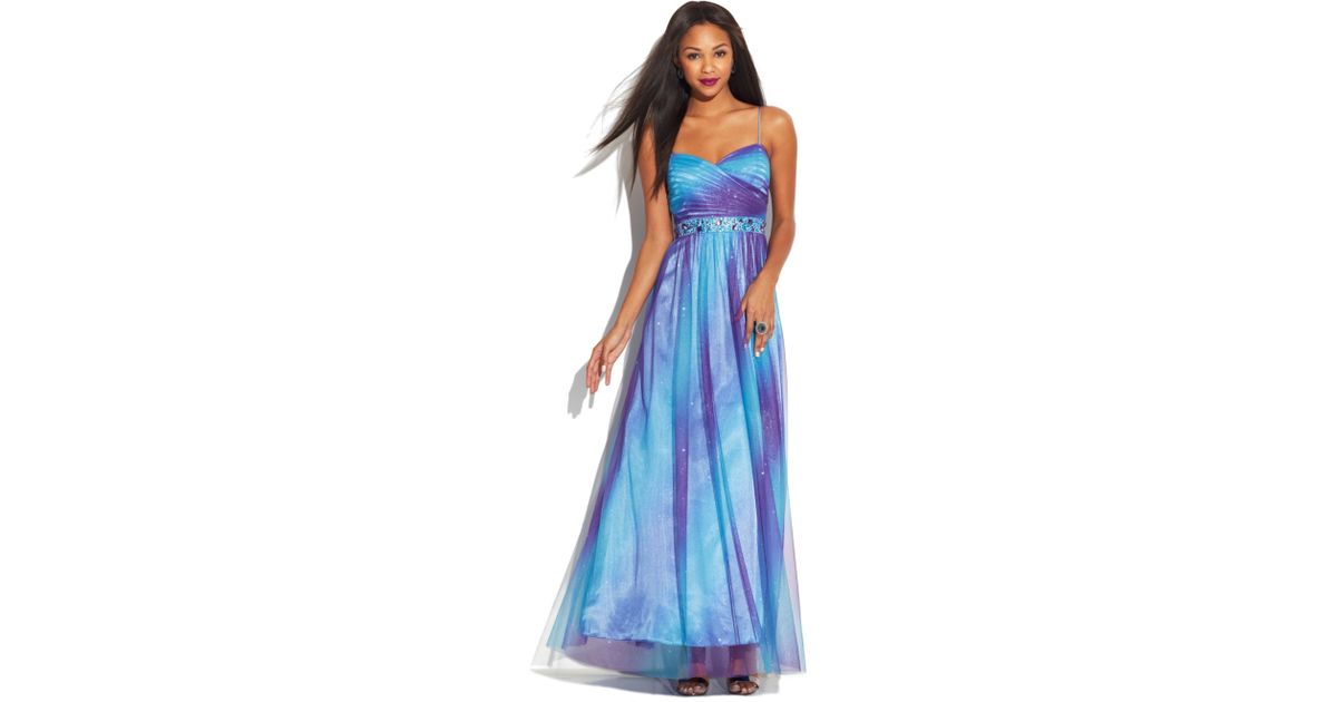 blue purple ombre dress