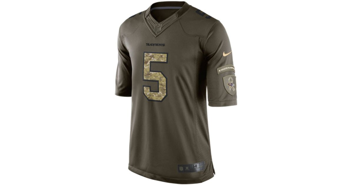 men\u0026#39;s baltimore ravens joe flacco nike green salute to service ...  