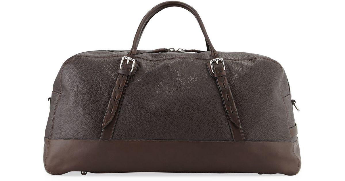 cole haan pebble leather weekend bag