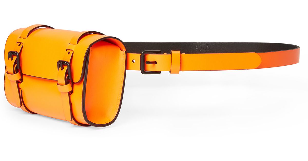 neon orange belt bag