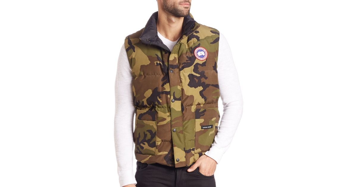 Canada Goose Goose Freestyle Puffer Vest in Camo (Green) for Men | Lyst