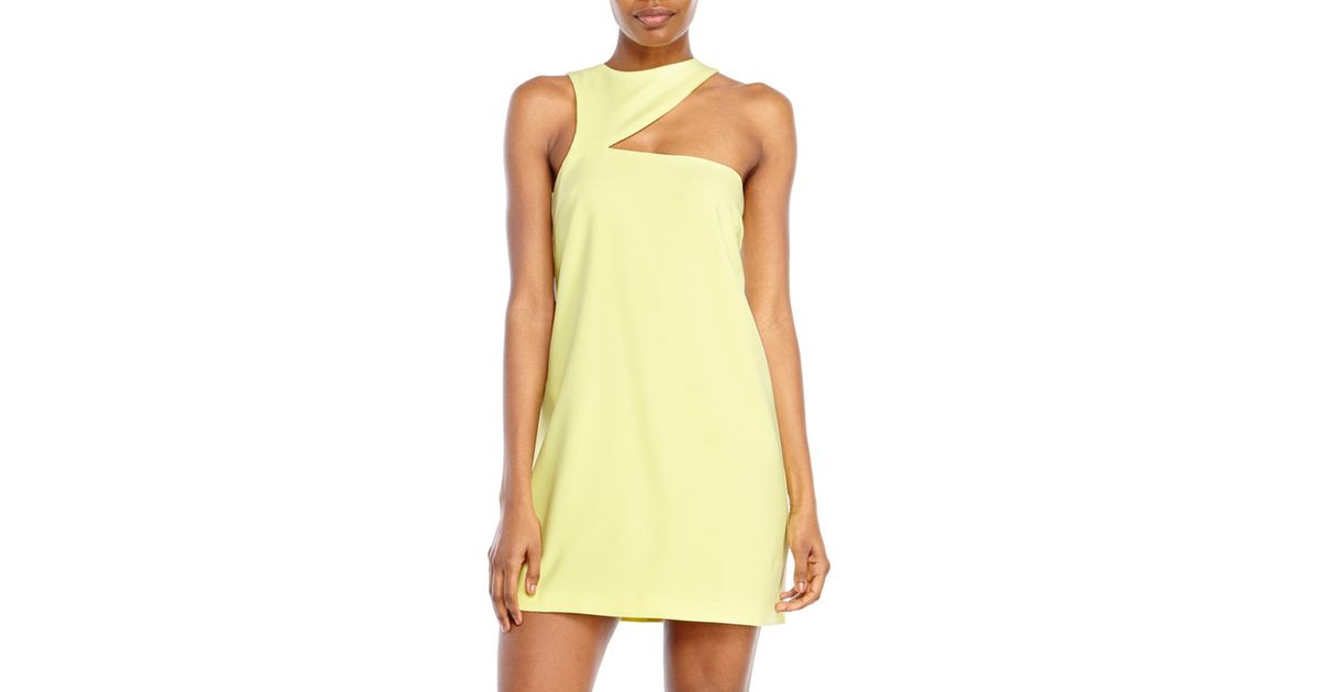 yellow asymmetrical dress