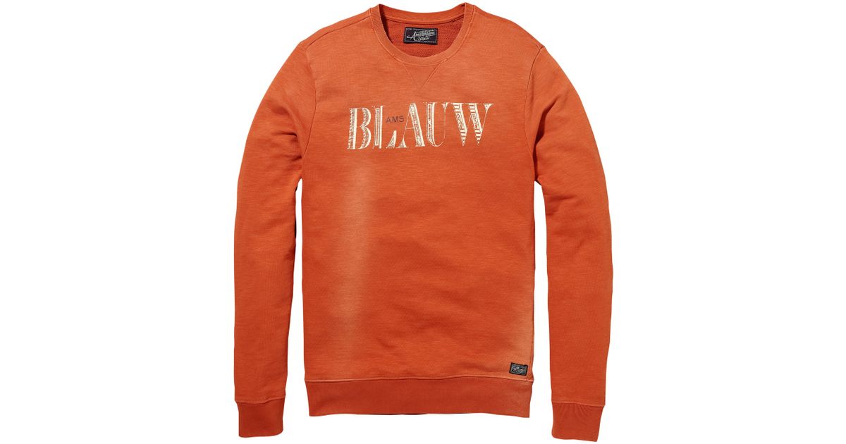 scotch and soda blauw sweatshirt