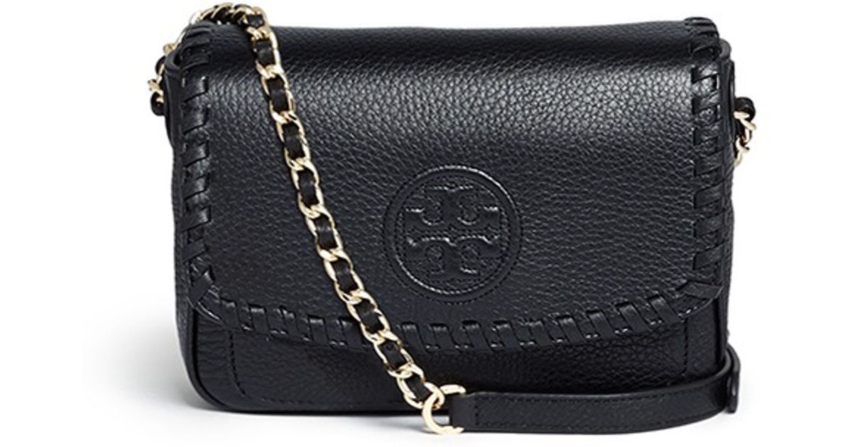 Tory Burch 'Marion' Mini Leather Crossbody Bag in Black Lyst