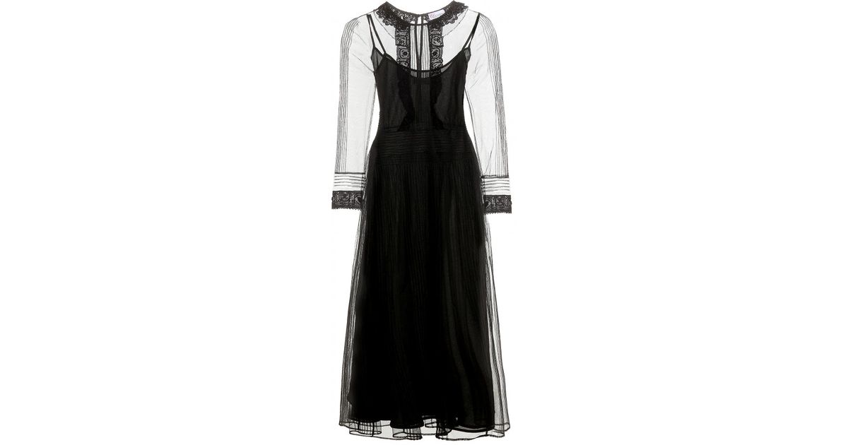 black sheer tulle dress
