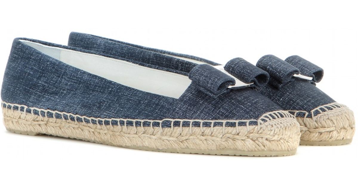 salvatore ferragamo denim shoes