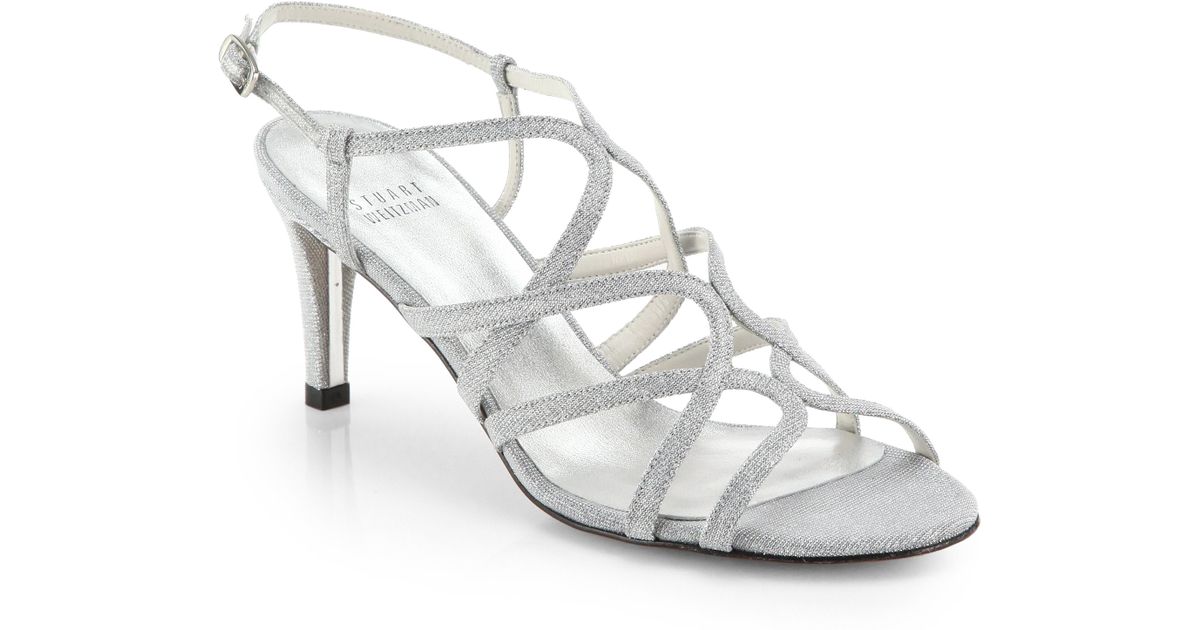 strappy sandals silver