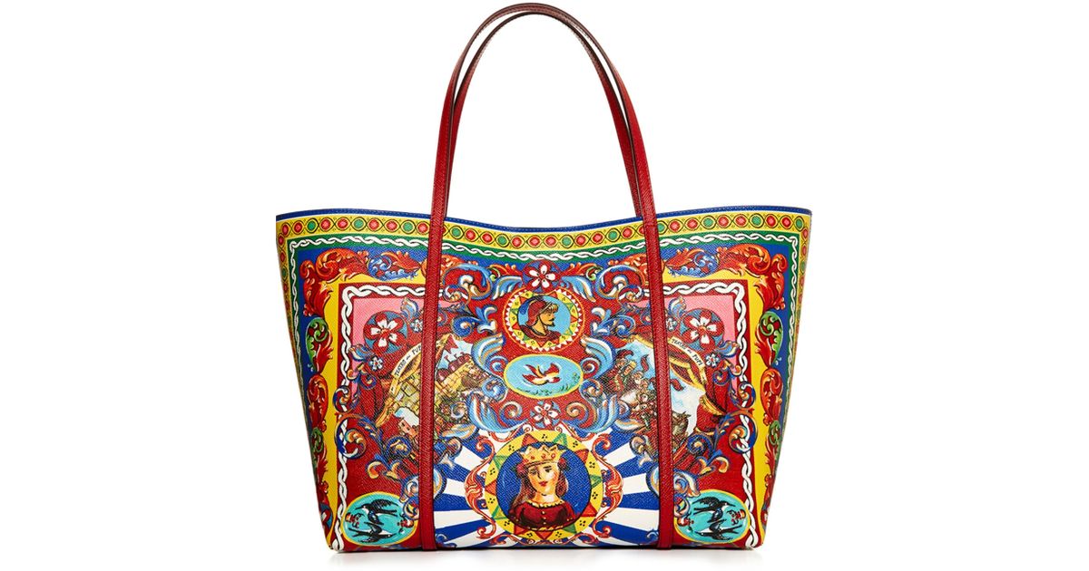Dolce & Gabbana Family Print Sicily Tote Bag